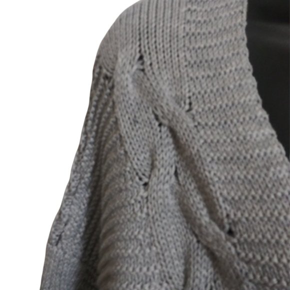 SOLD!!! Oversized Chunky Open Front Cardigan Sweaters Cable Knit Size M - Picture 4 of 16